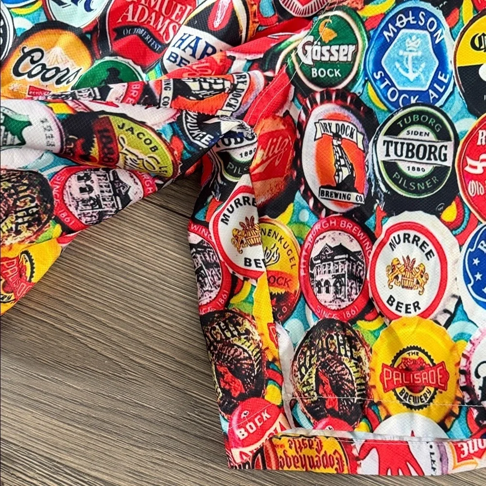 Colorful Logo Pattern Swim Trunks - Picture 4 of 7